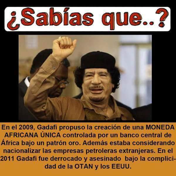 Gaddafi2009monedaAfricanaPatronOroLuegoFueAsesinado